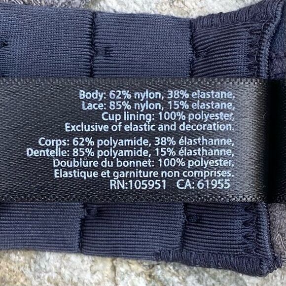 NWOT New Natori Bliss Perfection Contour Underwire Ash/(Grey)/Navy Bra 38C - Picture 7 of 8